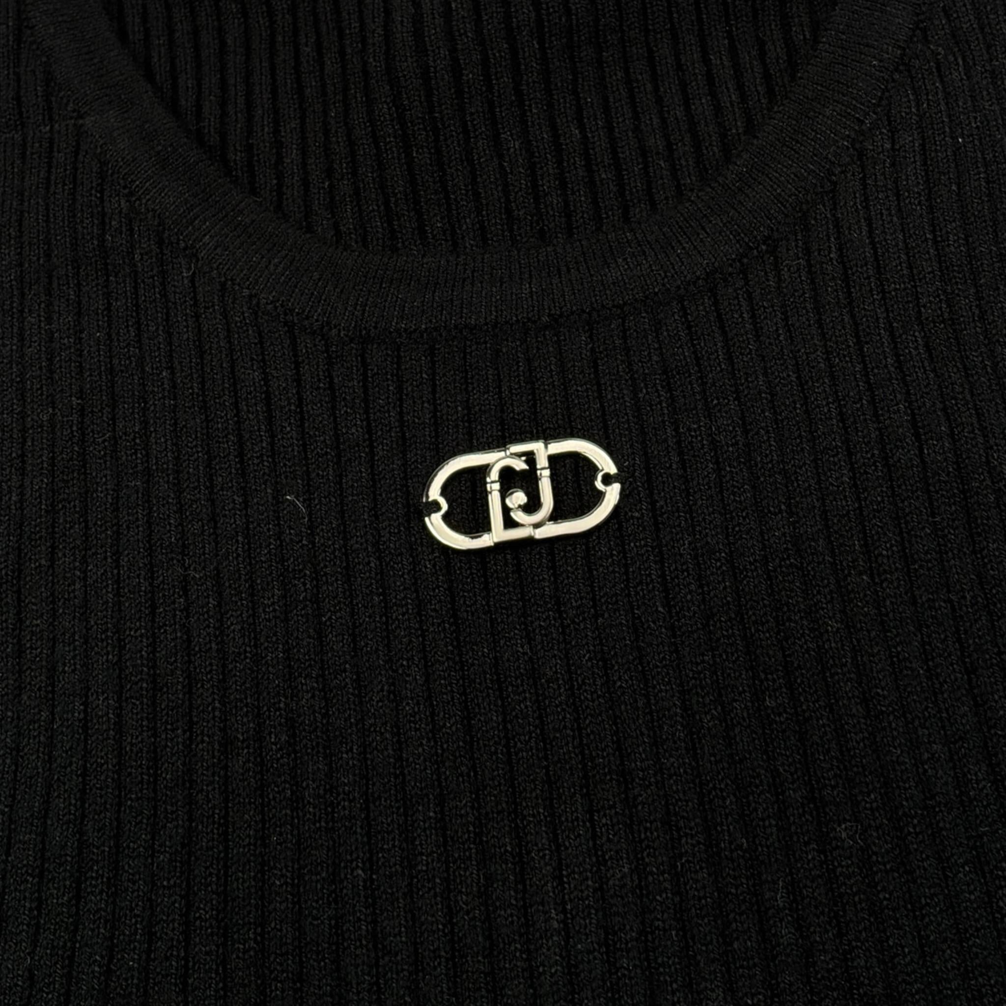 Liu Jo Canotta tinta unita con Logo Nero per Bambina GA5041XX NERO LIU JO 