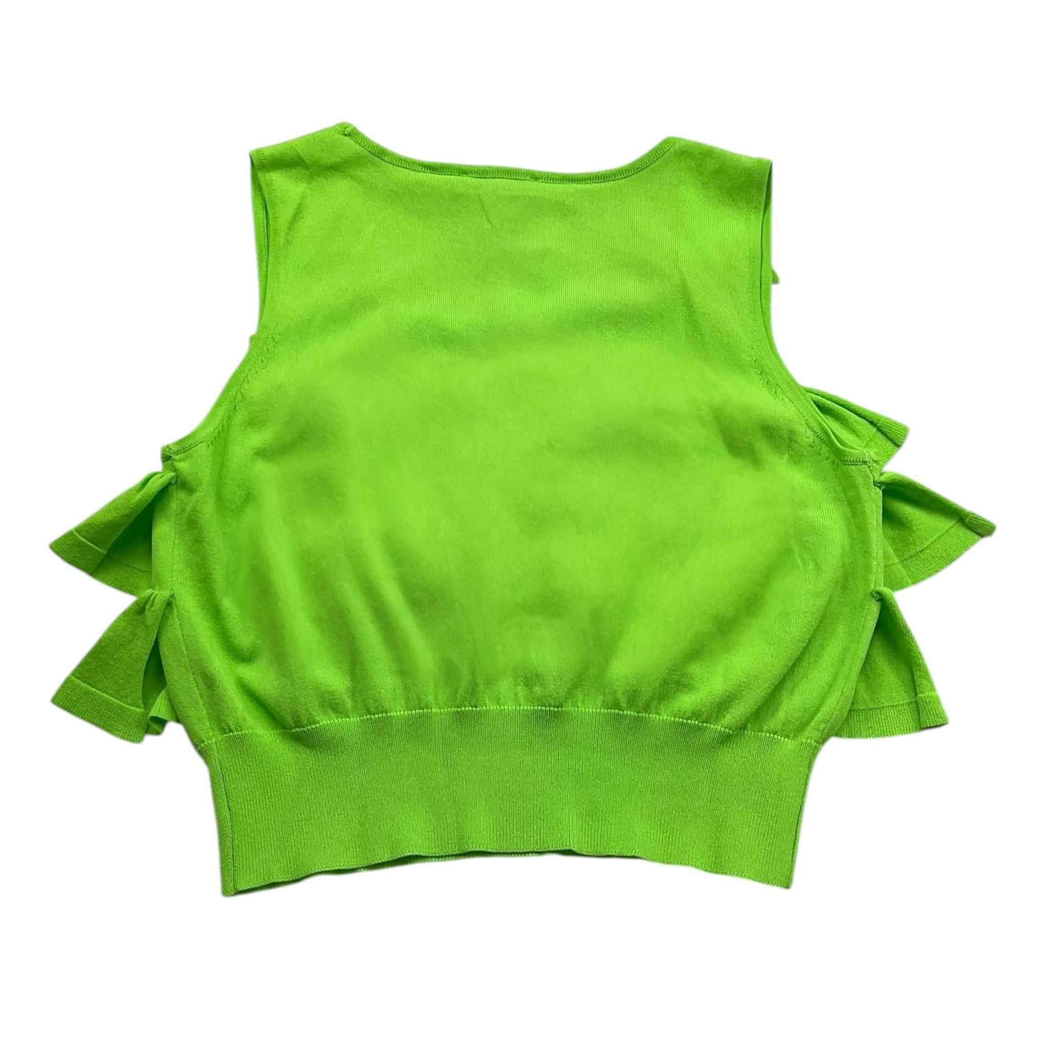 Twinset Top Tinta Unita con Balze per Bambina 231GJ3412 VERDE TWINSET 