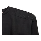 MARIUCCIA felpa chiusa girocollo tinta unita con brillantini Nero per Bambina MBFW23F224 NERO MARIUCCIA 