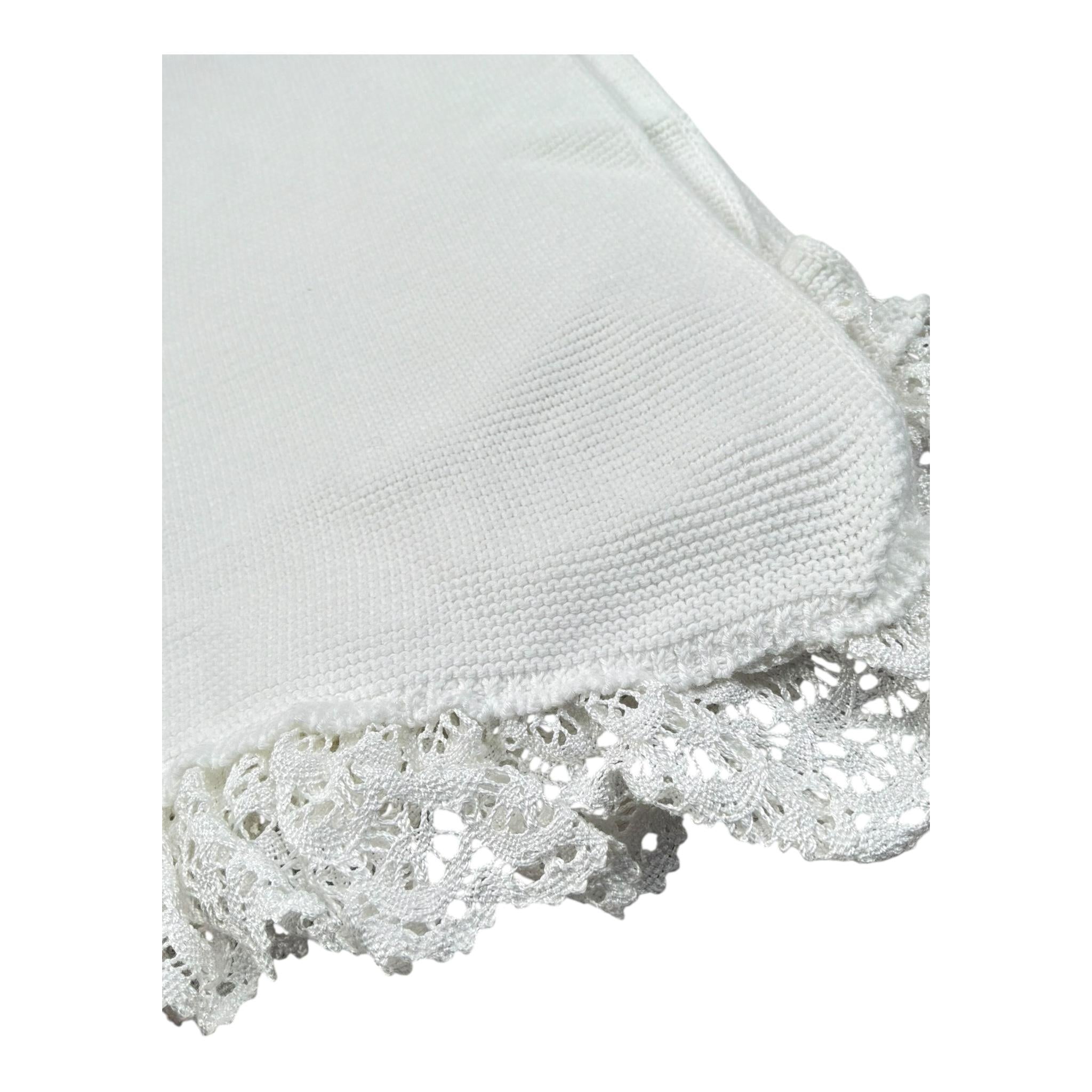 Cnd Coperta Tinta Unita con Ricami per Neonata 55737010 BIANCO CND 