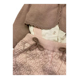 COLORI CHIARI completo 3 pezzi camicia-cardigan-salopette Rosa per Neonata FF437203 ROSA COLORI CHIARI 