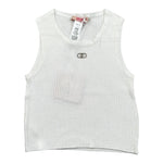 Liu Jo Canotta tinta unita con Logo Bianco per Bambina GA5041XX BIANCO LIU JO 