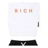 John Richmond Completo 2 Pezzi Felpa-Pantalone per Neonato RIP25013CFX BIANCO/NERO JOHN RICHMOND 