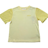 Saint Barth T-Shirt Girocollo Tinta Unita con Logo per Bambina MAISA GIALLO SAINT BARTH 
