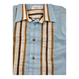 Colori Chiari Camicia Tinta Unita Con Fantasia Azzurro Per Bambino