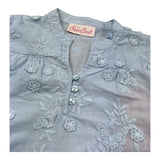 Saint Barth Camicia Manica Lunga Fantasia Zebrata per Bambina HARPERXXX AZZURRO SAINT BARTH 