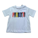 Cesare Paciotti T-Shirt Girocollo Tinta Unita con Stampa per Neonato TSP5115BX BIANCO CESARE PACIOTTI 