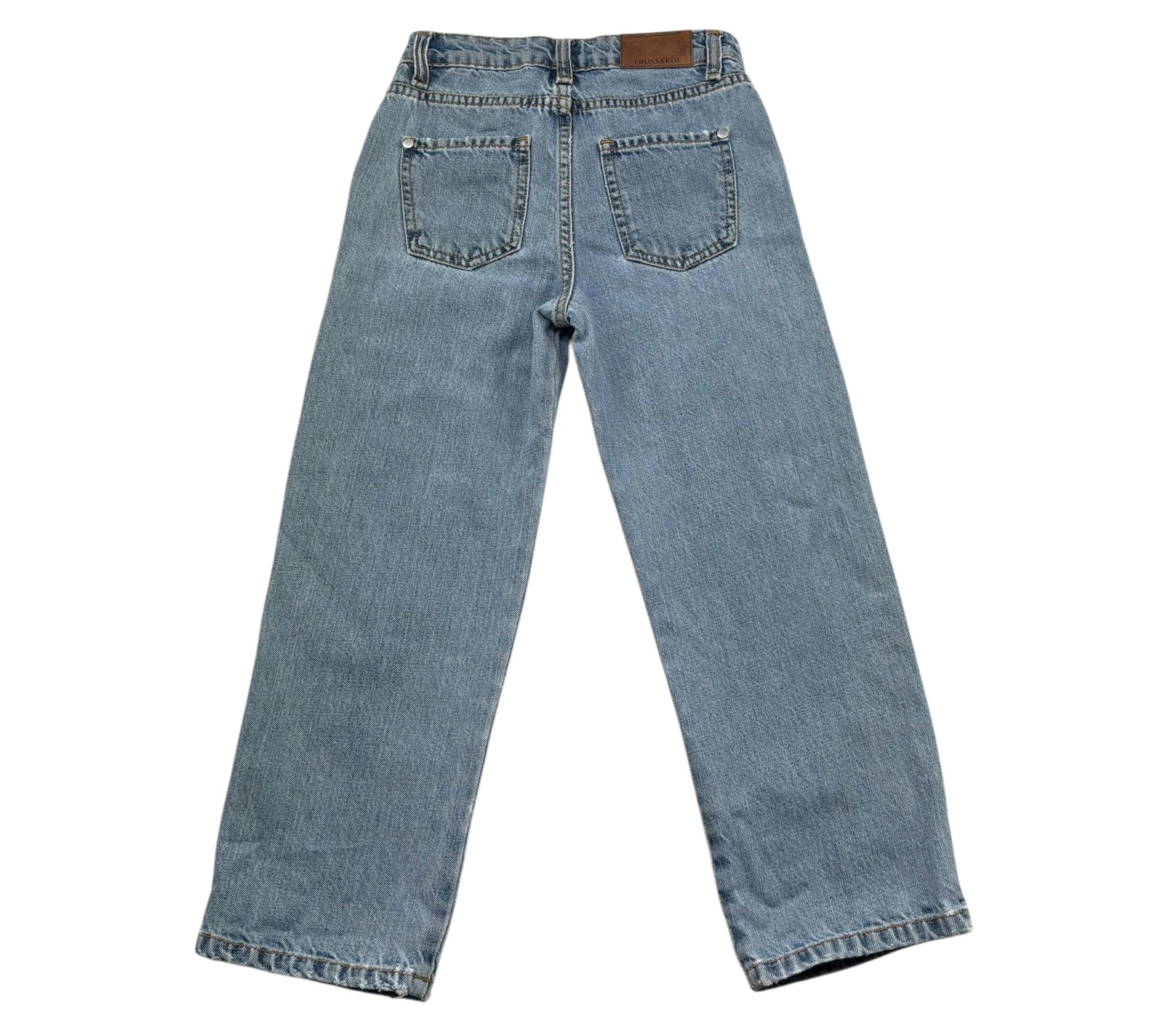 Trussardi Jeans Tinta Unita con Girovita Regolabile per Bambino TGP26067JE AZZURRO TRUSSARDI 