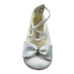 Le Bebe Ballerine Tinta Unita con Fiocco per Neonata LBG5903 PANNA LE BEBE 