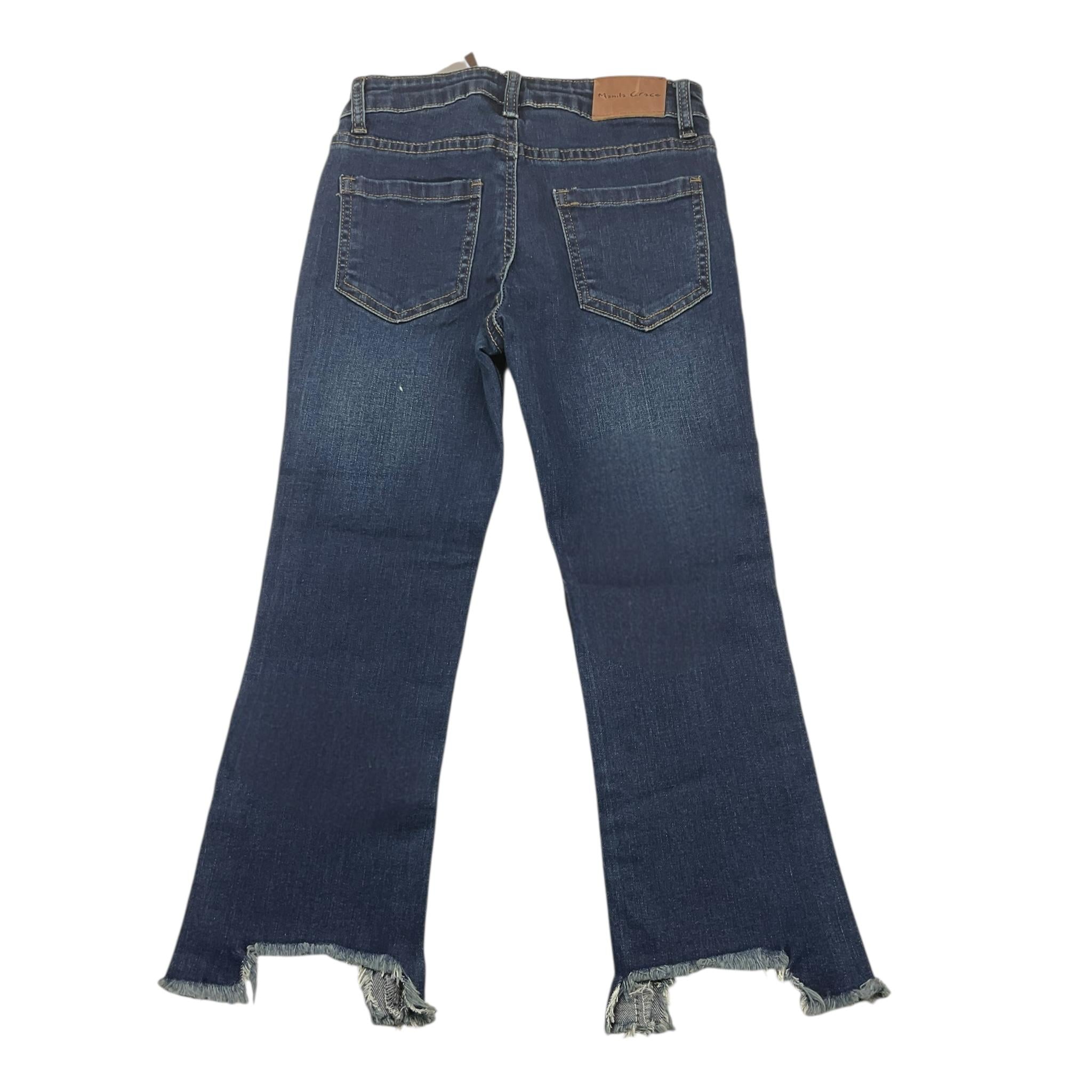 MANILA GRACE jeans tinta unita modello a zampa Blu per Bambina MFBF24P246 BLU MANILA GRACE 