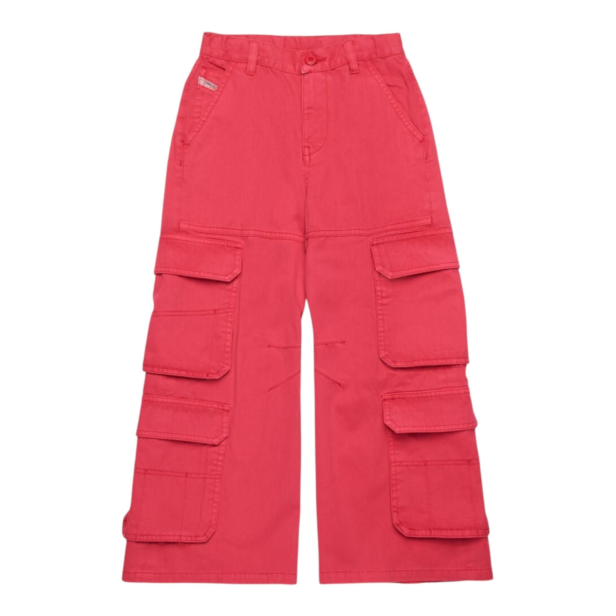 Diesel Pantalone Tinta Unita Modello Cargo per Bambina J02220 ROSA DIESEL 