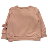 PLEASE felpa chiusa girocollo tinta unita con fiocco Rosa per Neonata LB30042G65 ROSA PLEASE 