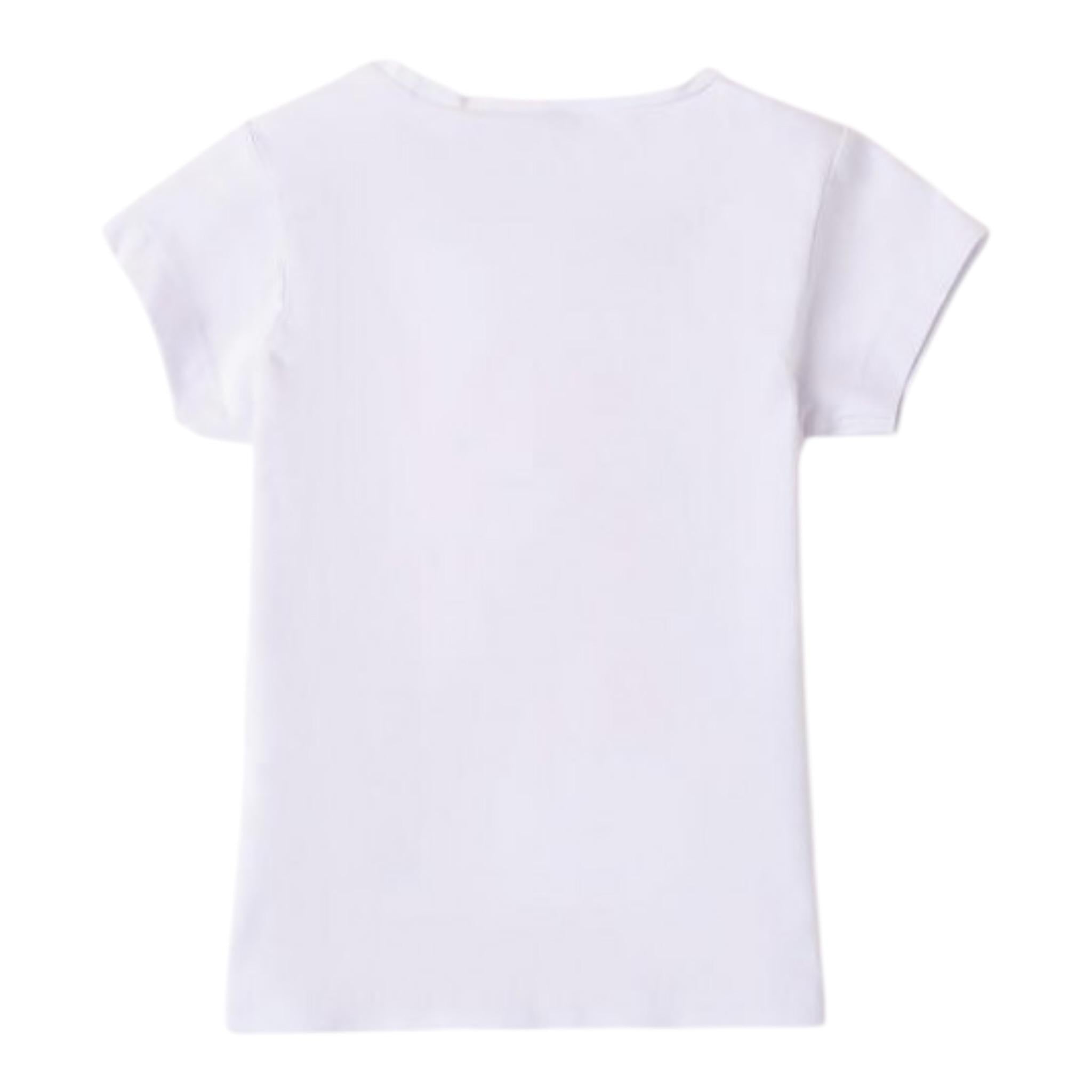 Sarabanda T-Shirt Girocollo tinta unita con Stampa Bianco per Neonata 0B208X BIANCO SARABANDA 