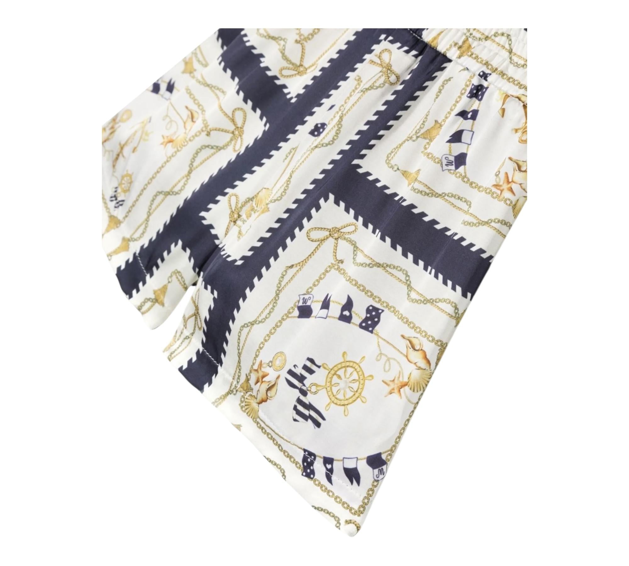 Monnalisa Completo 2 Pezzi Top-Short Stampa Fantasia per Bambina 11A419 BIANCO MONNALISA 