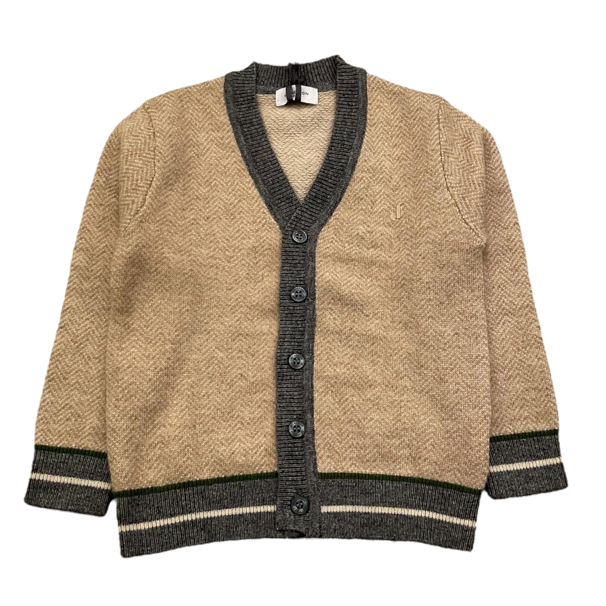JECKERSON cardigan tinta unita con profili in contrasto Beige per Bambino JB4280 BEIGE JECKERSON 