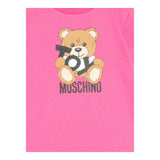 Moschino Abito Girocollo Tinta Unita con Stampa per Bambina MDV0C9XXXXJ FUXIA MOSCHINO 