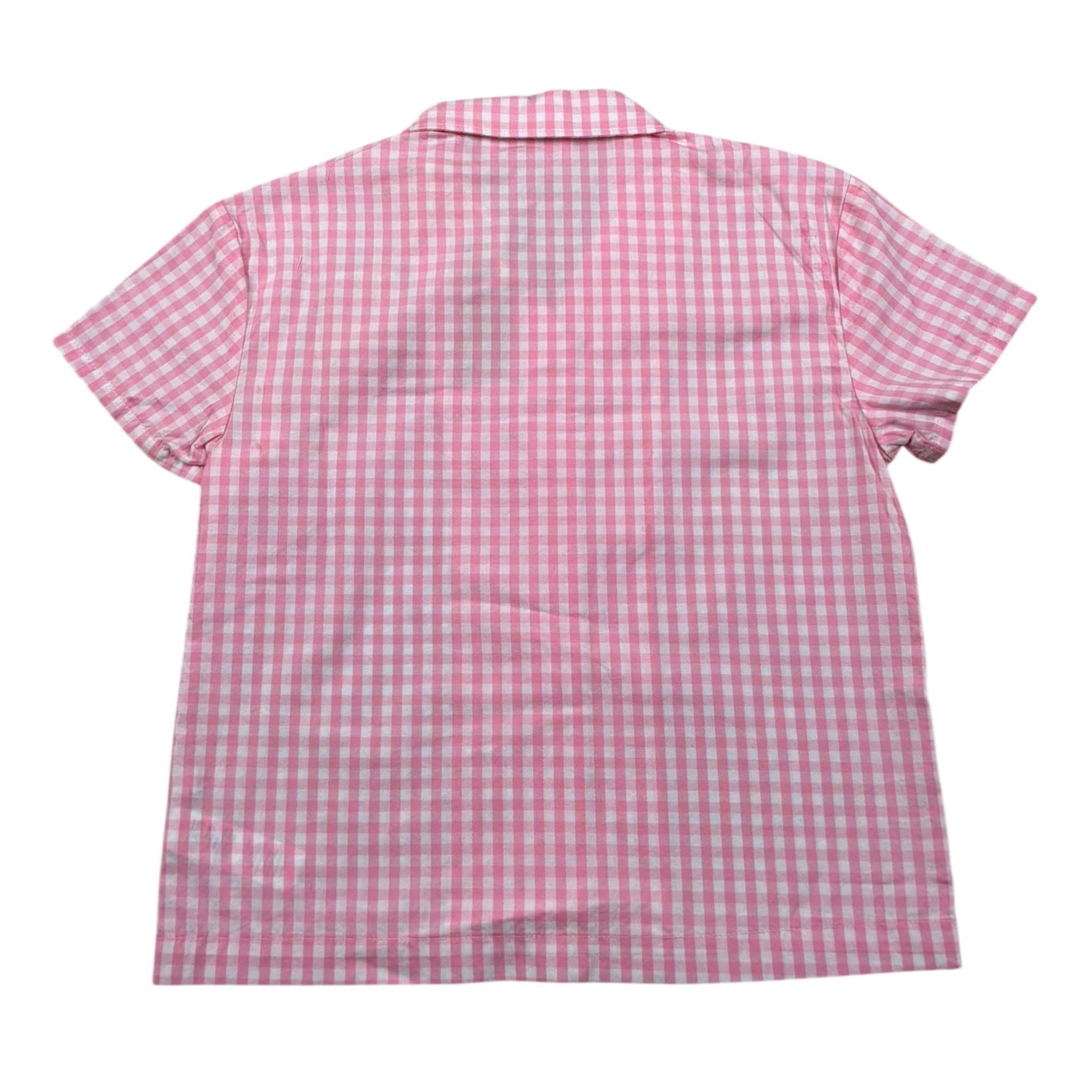 Saint Barth Camicia Mezza Manica Fantasia Qaudretti per Bambina EVL000103667 ROSA SAINT BARTH 