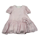 M+E' Abito Mezza Manica Fantasia A Righe per Neonata UE1820N BIANCO/ROSA M+E' 