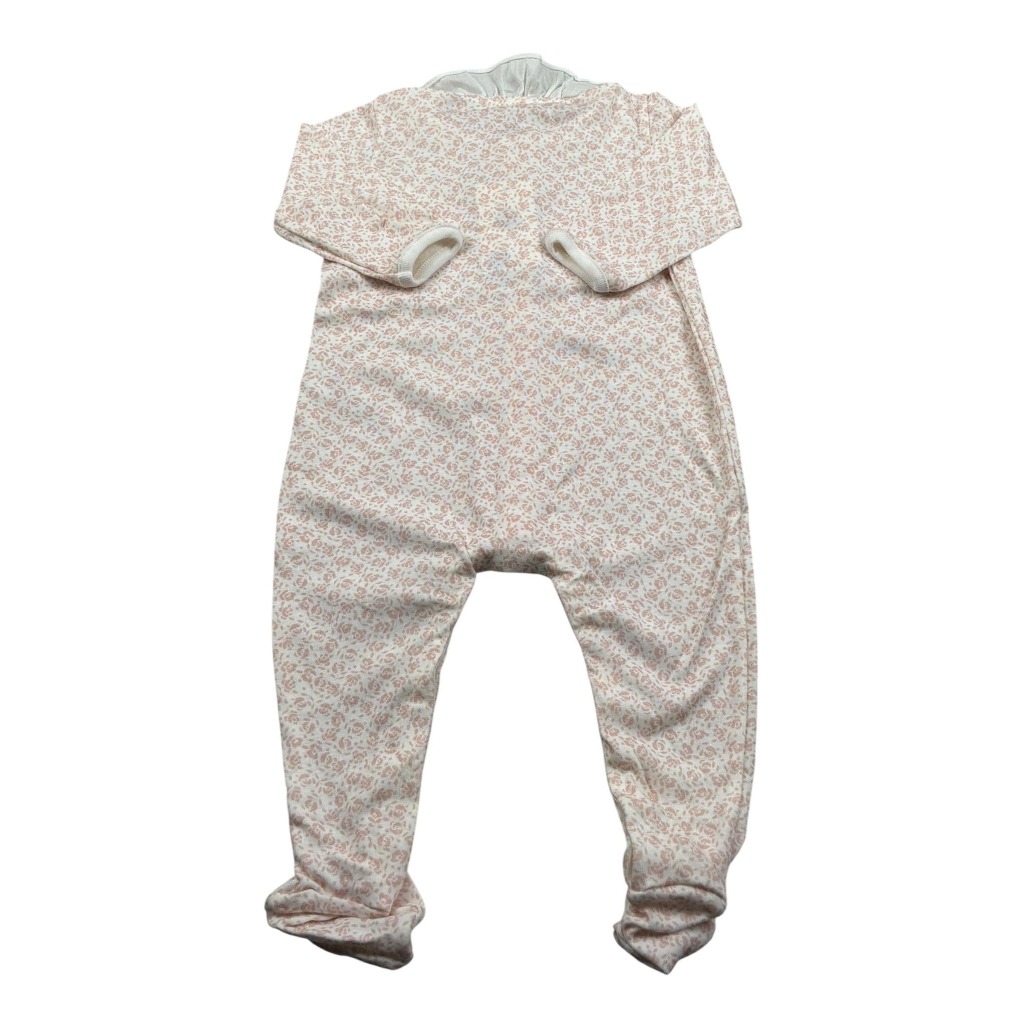 Petit Bateau Tutina Manica Lunga tinta unita Stampa Fantasia Bianco per Neonata A09G701490 BIANCO PETIT BATEAU 