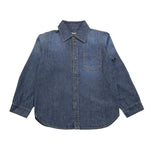 ZHOE & TOBIAH camicia in denim tinta unita con cuciture in contrasto Blu per Bambino DI3 BLU ZHOE & TOBIAH 
