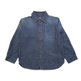 ZHOE & TOBIAH camicia in denim tinta unita con cuciture in contrasto Blu per Bambino DI3 BLU ZHOE & TOBIAH 
