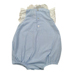 Bear Pagliaccetto Tinta Unita con Fantasia Quadri per Neonata PCC1 AZZURRO BEAR 