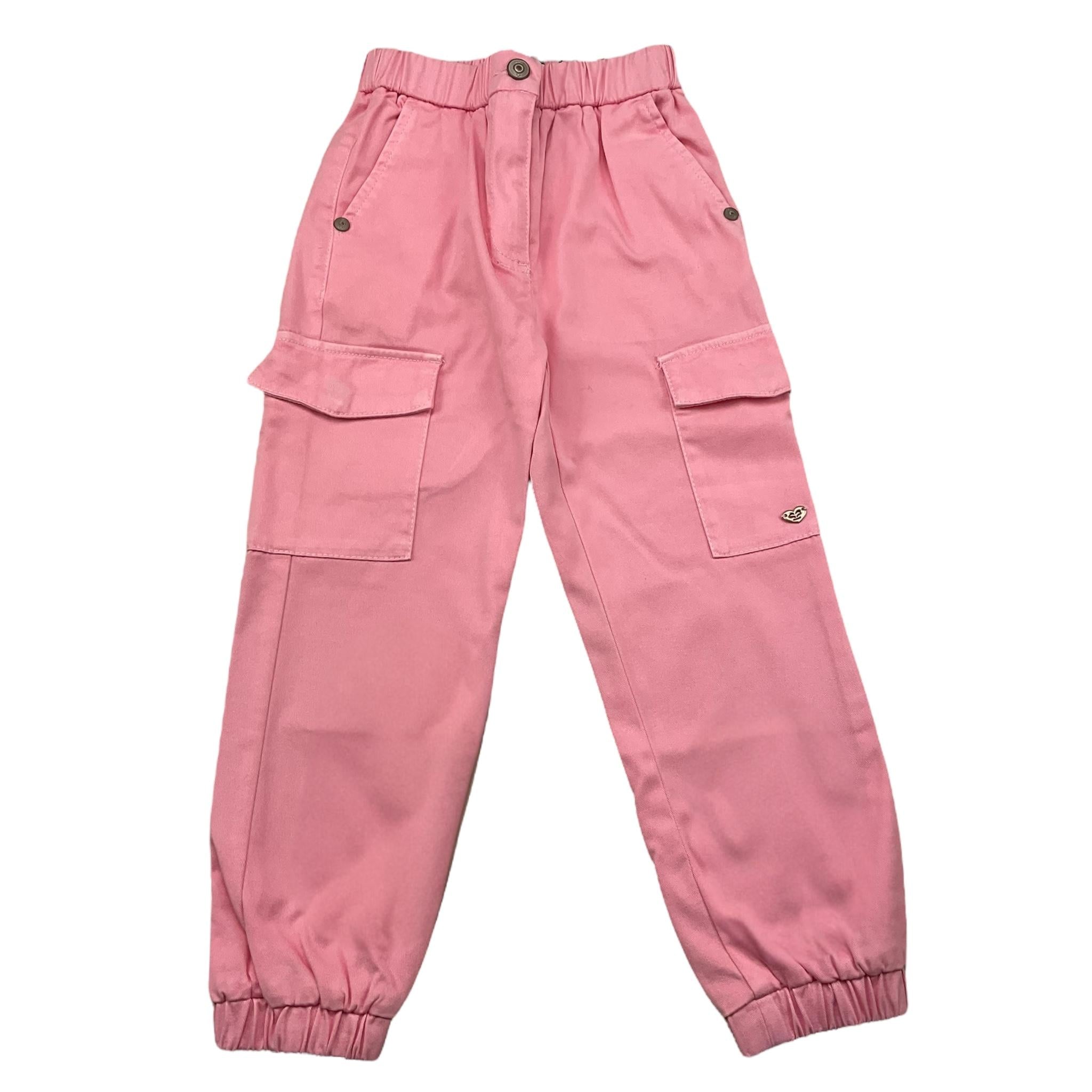 SARABANDA pantalone tinta unita con elastico in vita Rosa per Bambina A323 ROSA SARABANDA 