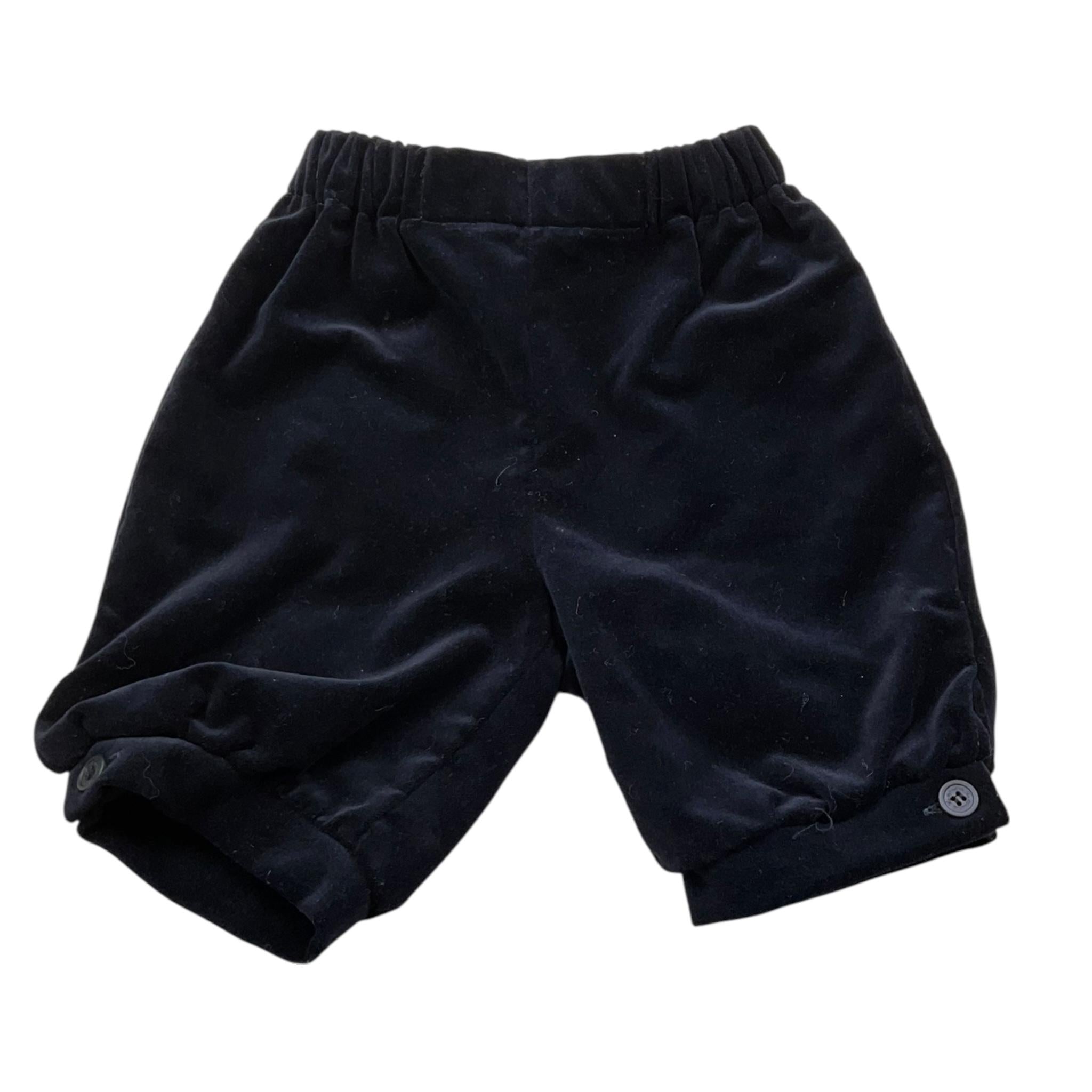 LA STUPENDERIA bermuda tinta unita in velluto Blu per Bambino CJBR21 BLU LA STUPENDERIA 