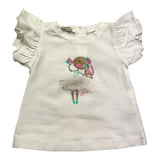 Liu Jo T-Shirt Tinta Unita Girocollo con Stampa per Neonata HA5064 BIANCO LIU JO 