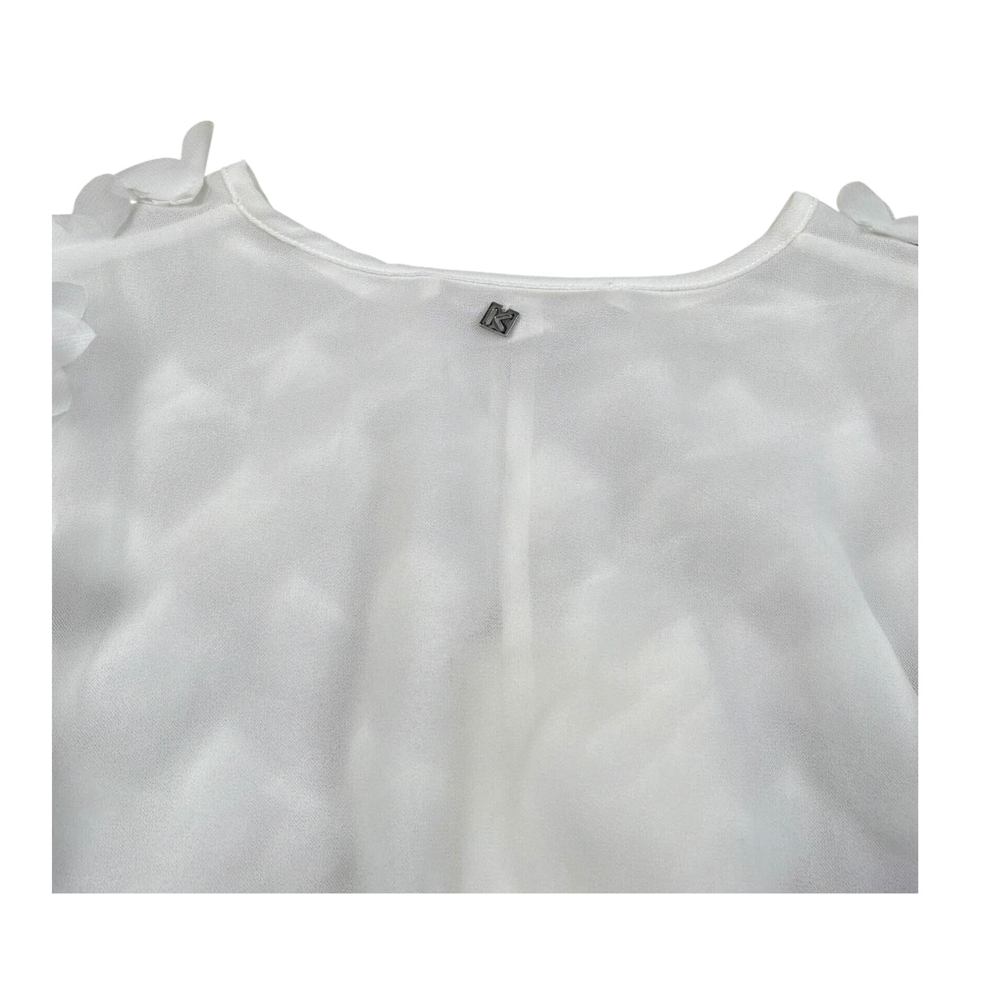 Kocca Coprispalle Tinta Unita con Applicazioni per Bambina NIKUL BIANCO Kocca 