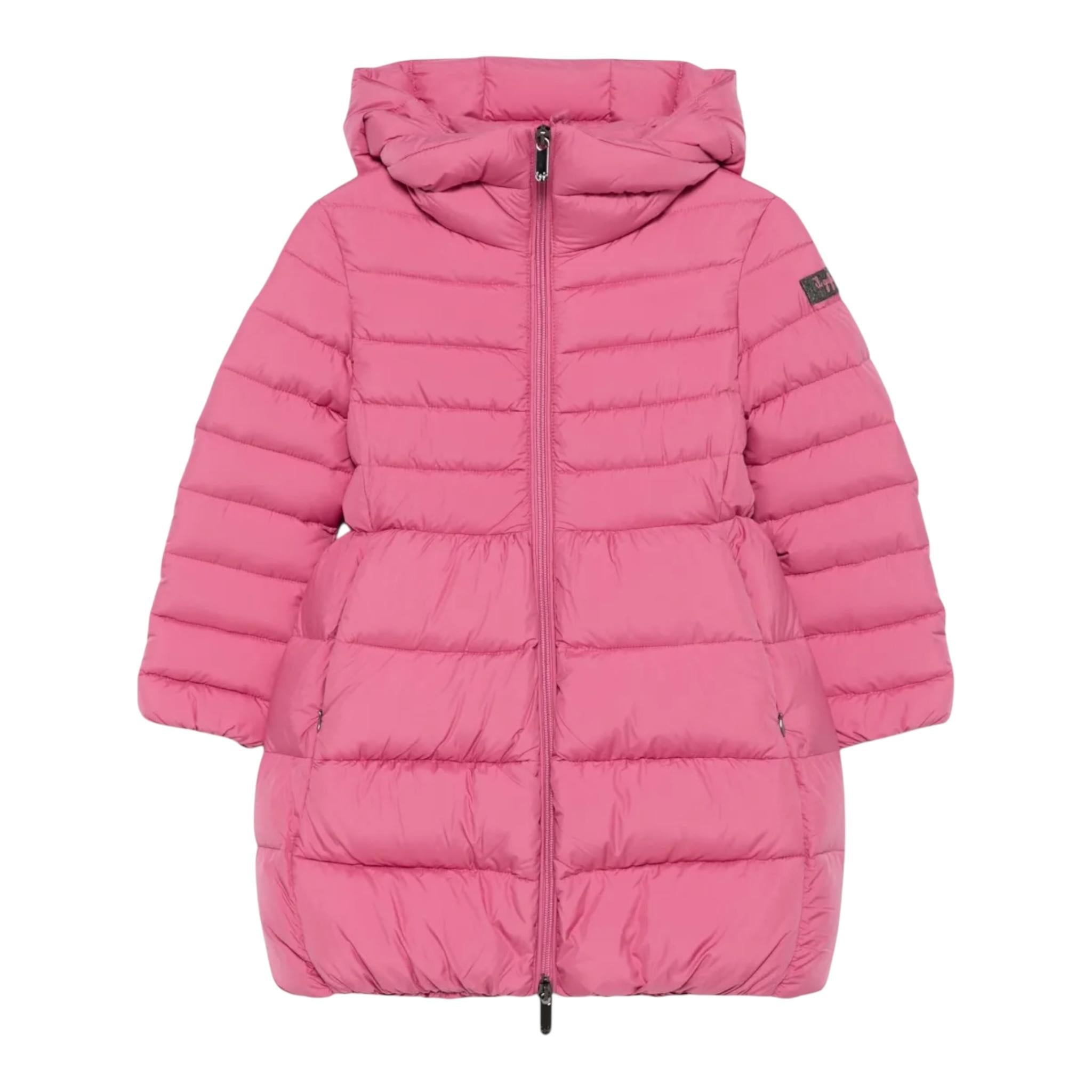 IL GUFO giubbino tinta unita cn cappuccio modello lungo Rosa per Bambina A24GP108N0106 ROSA IL GUFO 