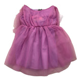 Minimo Abito In Tulle Tinta Unita Lilla Per Bambina