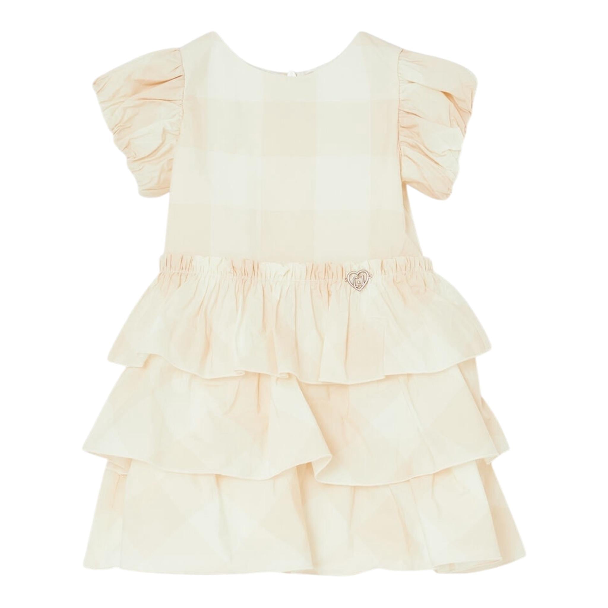 Liu Jo Abito Tinta Unita con Balze per Neonata KA5144 BEIGE LIU JO 