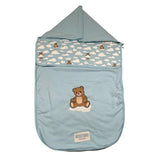 Moschino Sacco Nanna Tinta Unita con Stampa per Neonato MOE00P AZZURRO MOSCHINO 