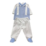 I Delfi Completo 2 Pezzi Shirt-Ghettina Bicolore per Neonato 25P5271 BIANCO/AZZURRO I DELFI 