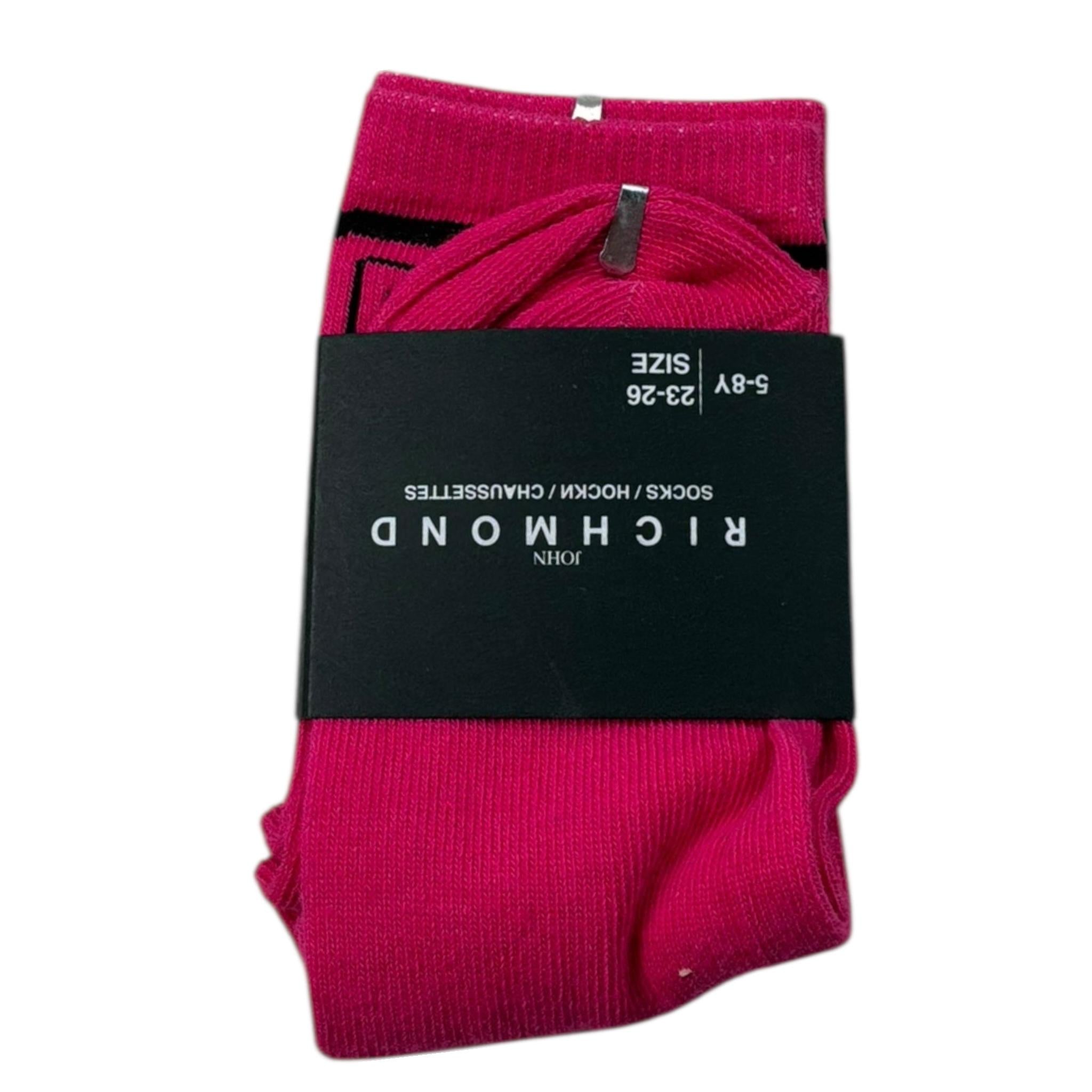 John Richmond Calzini Tinta Unita con Logo per Bambina RGP26020CZ MAGENTA JOHN RICHMOND 