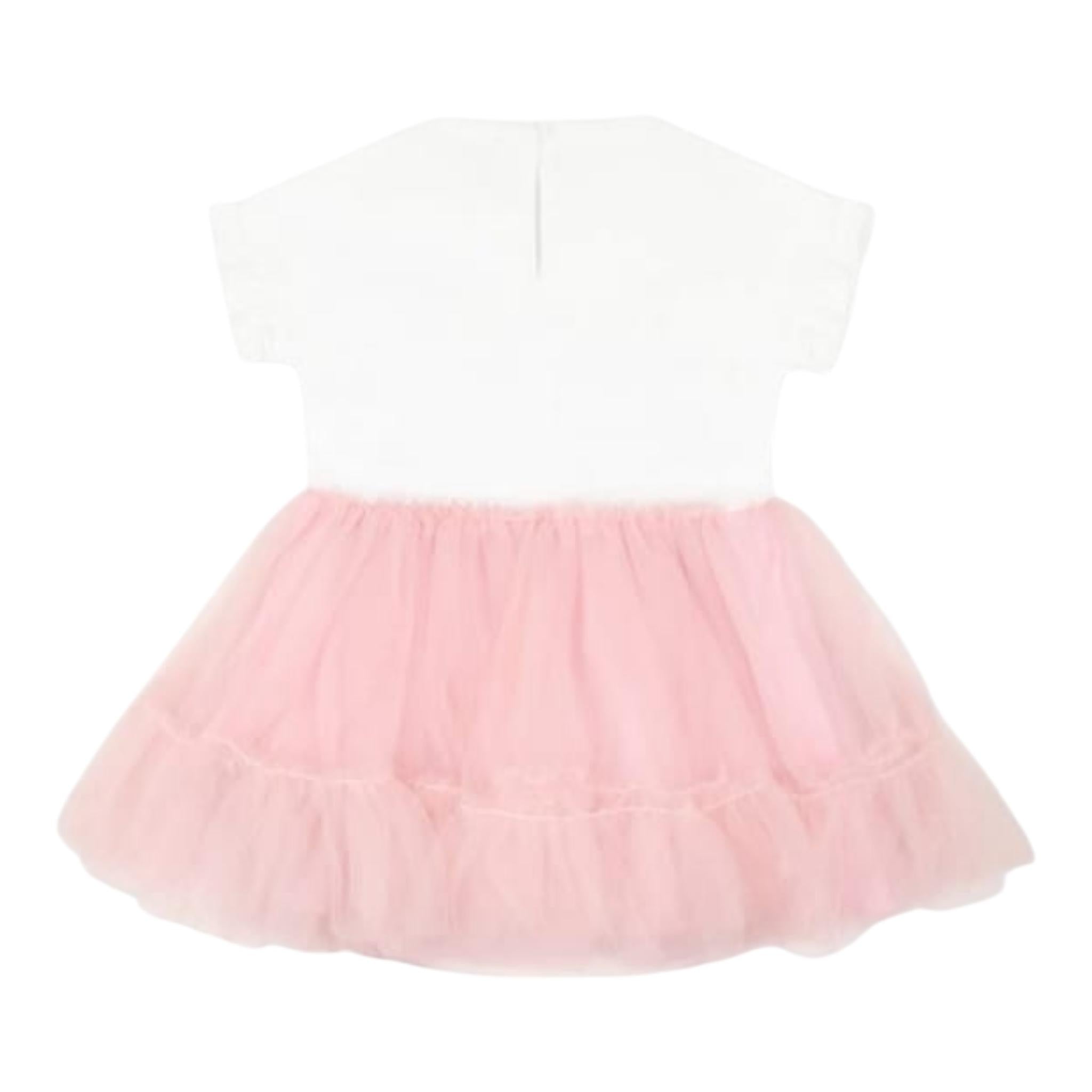 John Richmond Abito Mezza Manica Bicolore con Gonna Tulle per Neonata RIP25043VEX BIANC/ROSA JOHN RICHMOND 