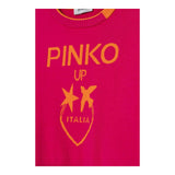 PINKO maglia tinta unita con stampa in contrasto Fuxia per Bambina F4PIJGJP087 FUXIA PINKO 