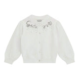 Guess Cardigan Tinta Unita con Paillettes per Bambina K5RR03Z3820X BIANCO GUESS 