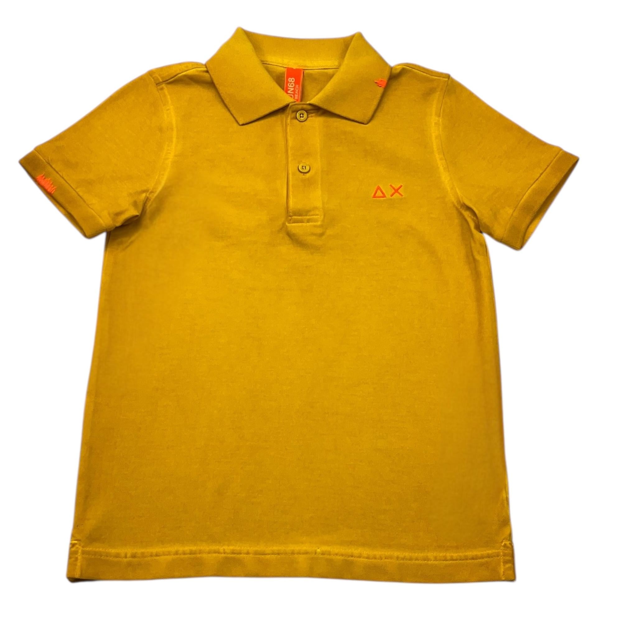 Sun68 Polo Mezza Manica Tinta Unita per Bambino CPA35343 GIALLO SUN68 