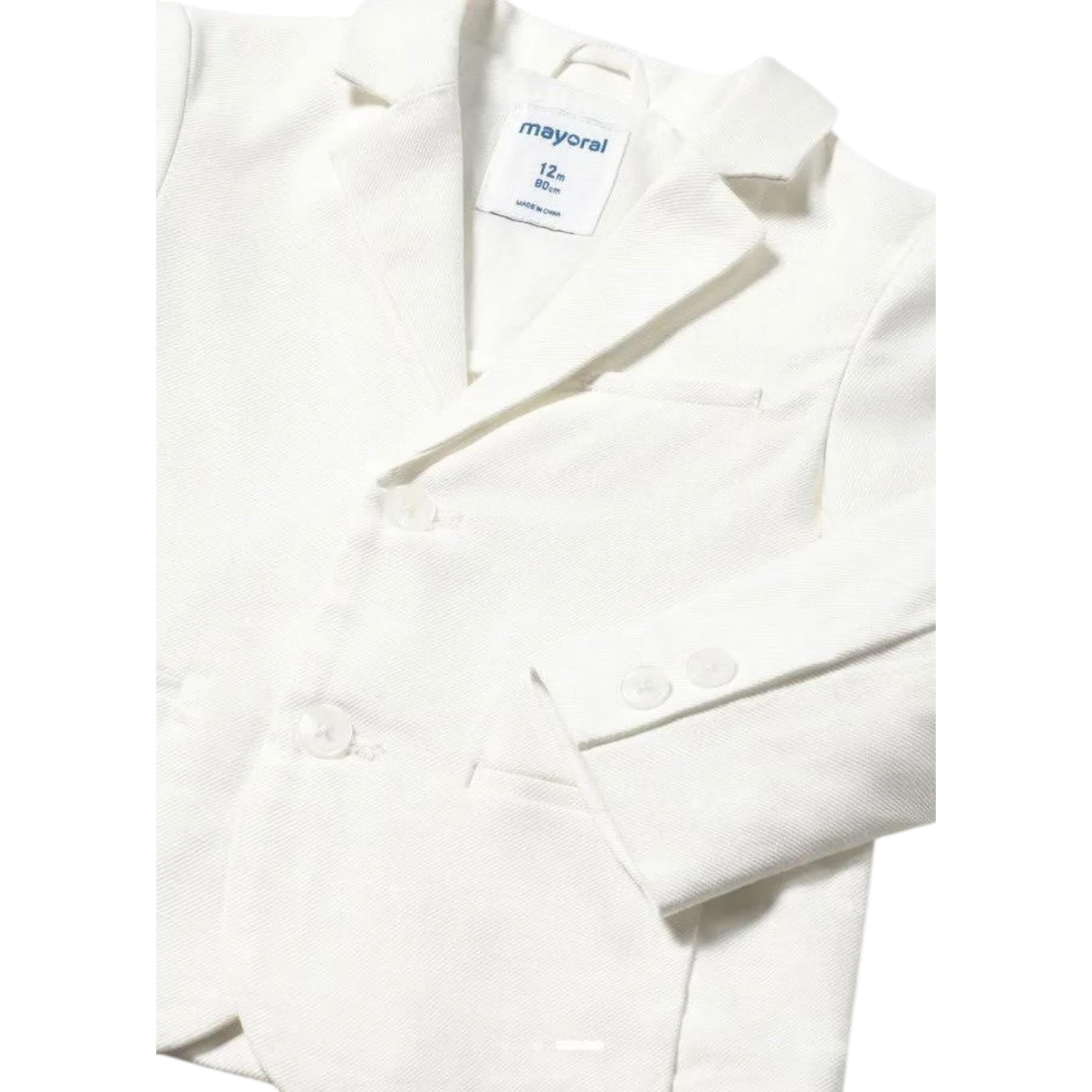 Mayoral Giacca tinta unita Bianco per Neonato 1470N BIANCO MAYORAL 