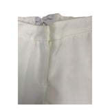 Ermanno Scervino Pantalone Modello A Zampa Tinta Unita Con Bottone Panna Per Bambina