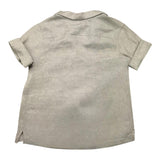 Eleventy Camicia Tinta Unita Mezza Manica Grigio Per Bambino