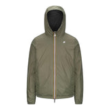 K-Way Giubbino Reversibile Bicolore per Bambino K61314W VERDE/NERO K-WAY 