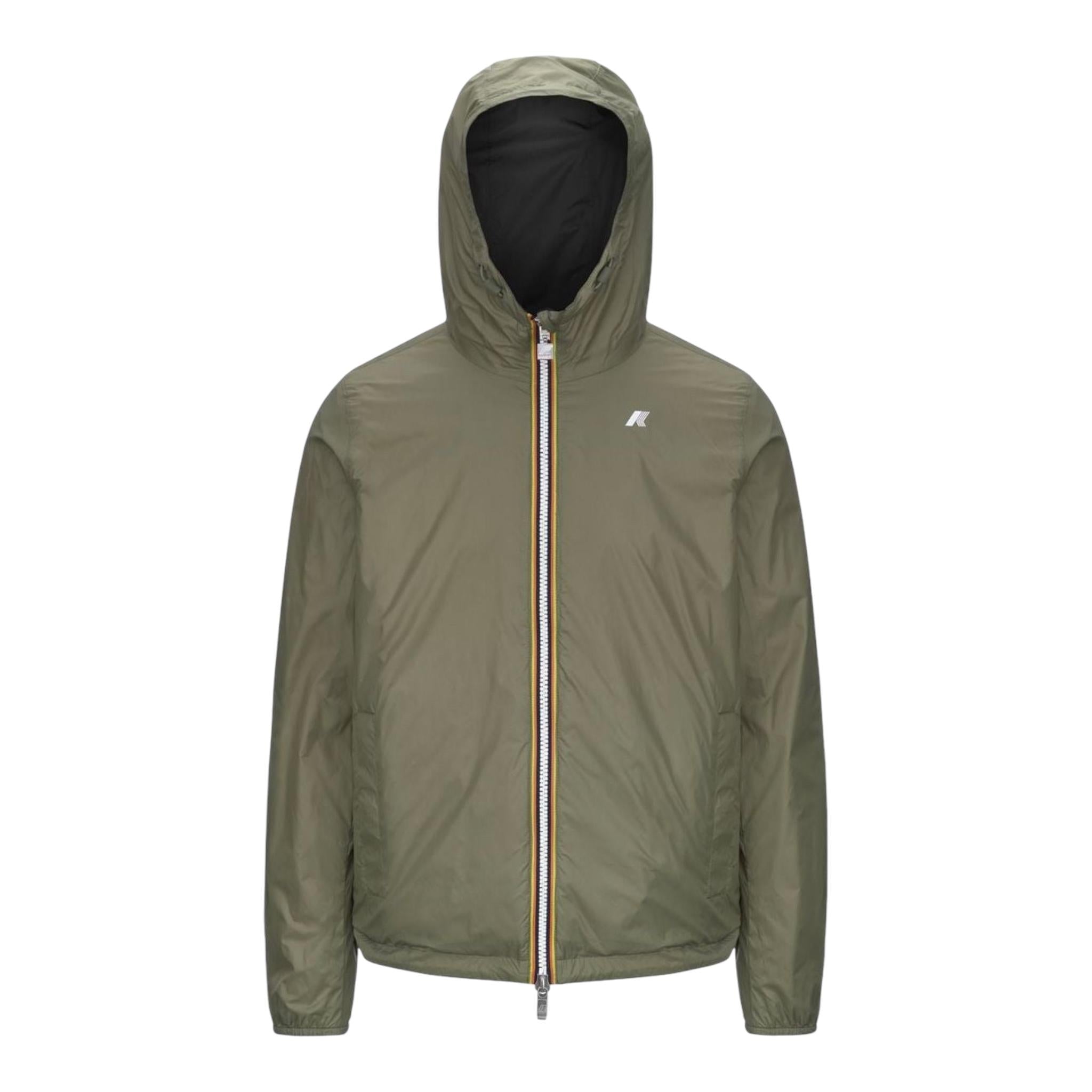 K-Way Giubbino Reversibile Bicolore per Bambino K61314W VERDE/NERO K-WAY 