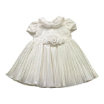 MONNALISA abit tinta unita con applicazioni mezza manica Panna per Neonata 73B902 PANNA MONNALISA 