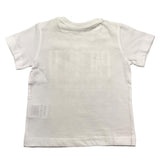Cesare Paciotti T-Shirt Girocollo Tinta Unita con Stampa Logo Bianco per Neonato