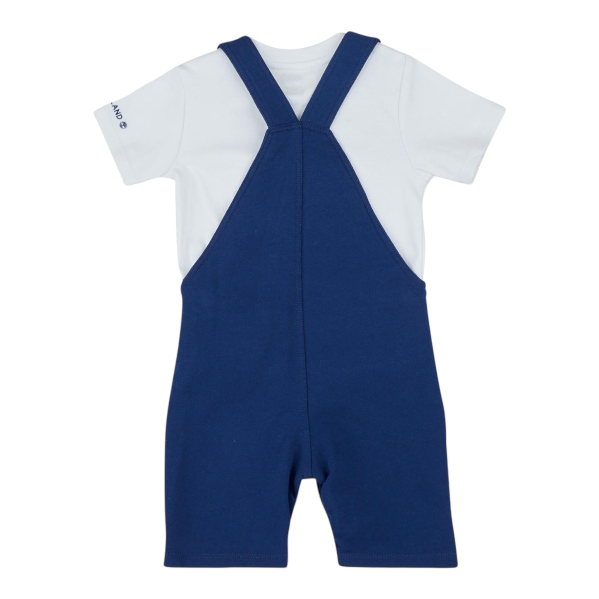 Timberland Completo 2 Pezzi T-Shirt-Salopette per Neonato T60399 BLU TIMBERLAND 