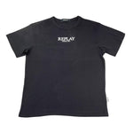 Replay T-Shirt Girocollo Tinta Unita con Logo per Bambino SB7404 NERO REPLAY 