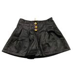 FUN & FUN short in ecopelle tinta unita Nero per Bambina FNBSO15539 NERO FUN & FUN 